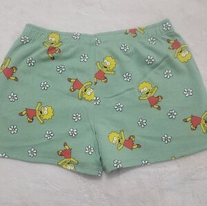 Lisa Simpson Flower Shorts Size Medium and Large NWOT